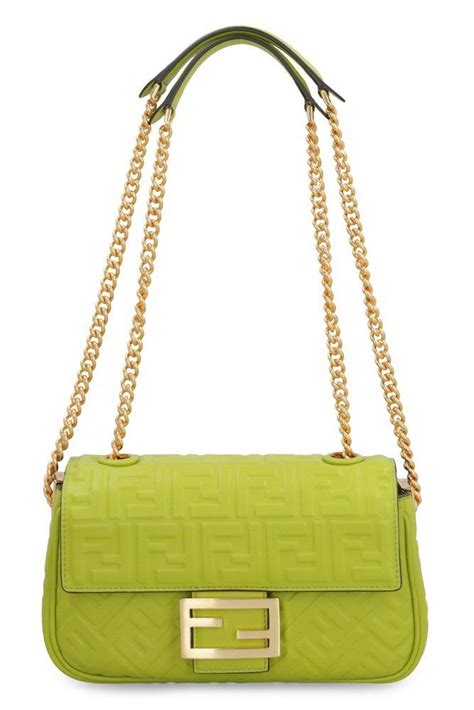 fendi ff motif chained shoulder bag